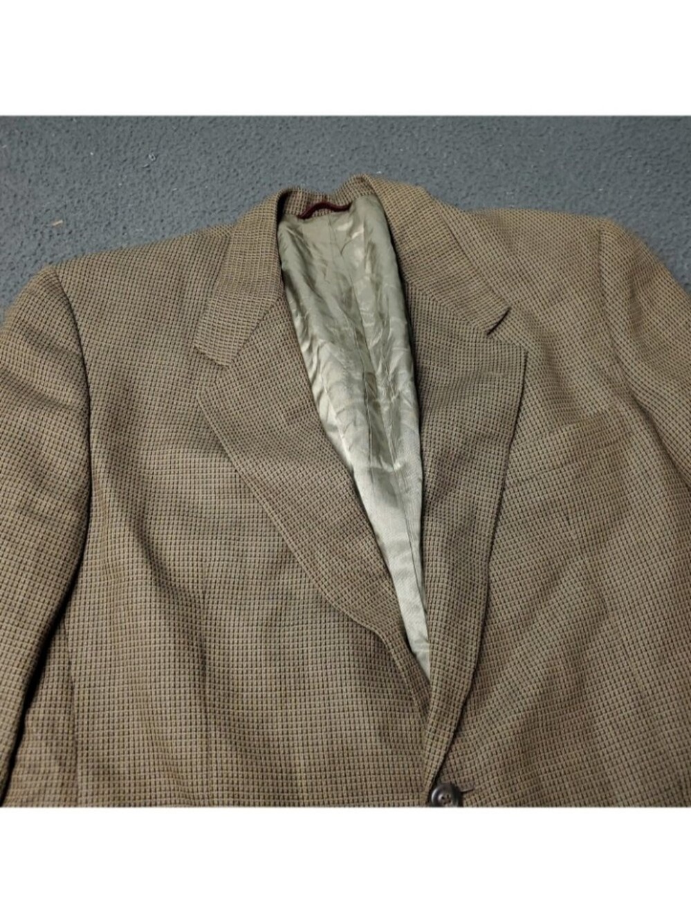 Hart Schaffner Marx Wool Blazer Mens No Tag 46 Brown Beige Suit Jacket
